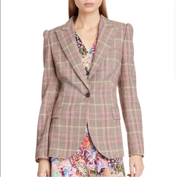 Tommy Hilfiger Jackets & Blazers - Zendaya X Tommy Hilfiger Puff Sleeve Check Plaid Blazer Zodiac Lined 6 / S
